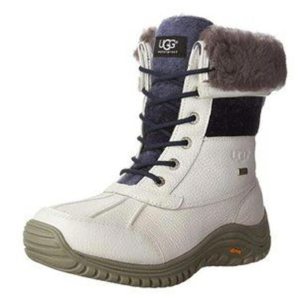 UGG Adirondak II Waterproof Faux Fur Lined Winter Boots, size 7, white blue - Picture 1 of 9